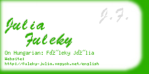 julia fuleky business card